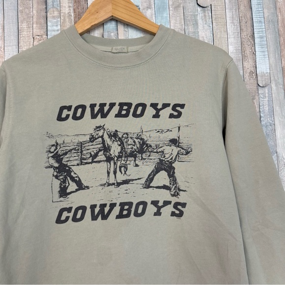 Brandy Melville Tops - John Galt Cowboy Western Crew Neck Sweatshirt Pullover Top Rodeo Brandy Melville